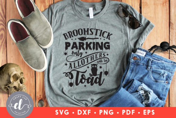 Broomstick Parking, Halloween Quote SVG