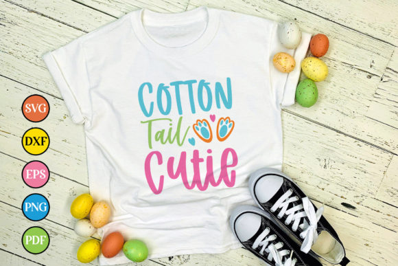 Cotton Tail Cutie, Easter Quote SVG