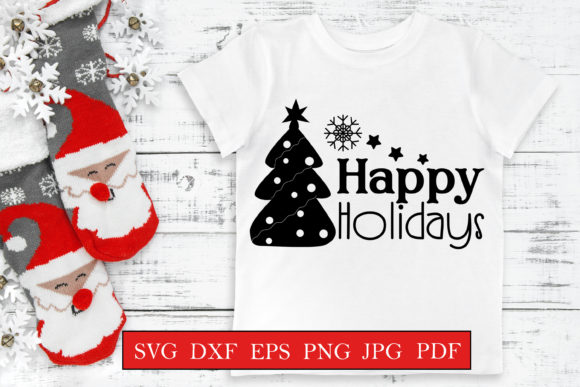 Happy Holidays - Christmas Quote Svg: Graphics and Crafts for Branding