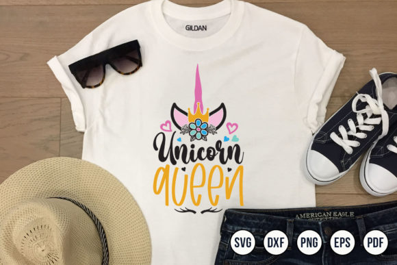 Unicorn Queen SVG: Graphics for Crafts and Digital Selling