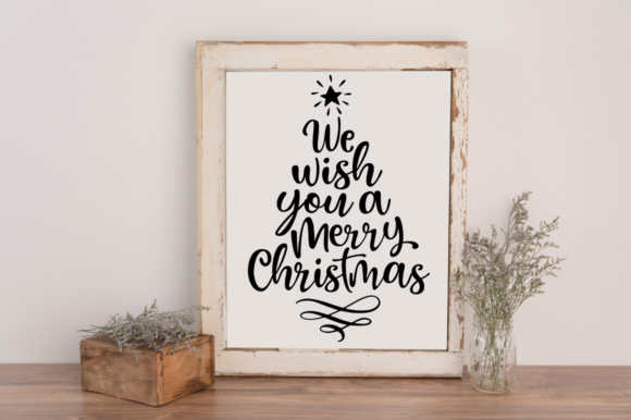 We Wish You Christmas Tree Quote Svg 1