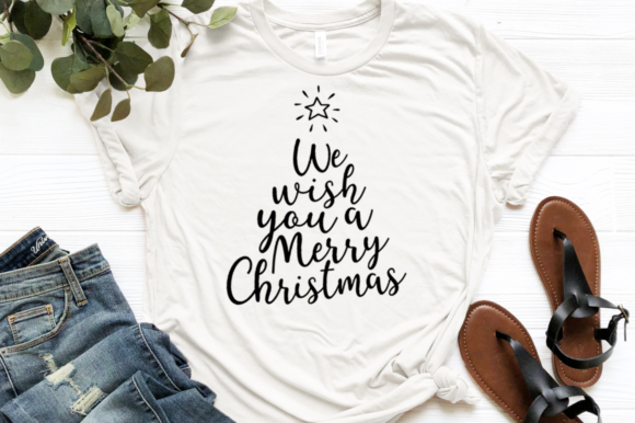 We Wish You Christmas Tree Quote Svg 4